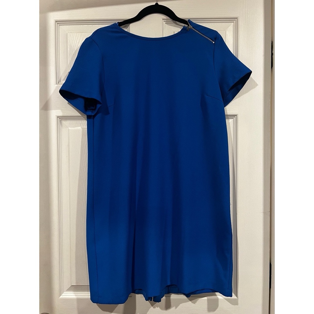Zara Blue Short Sleeve Shift Dress